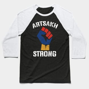 Distressed Artsakh Strong Artsakh is Armenia - Armenian Flag Baseball T-Shirt